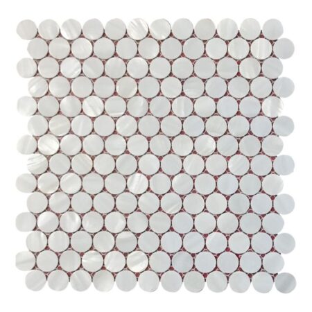 Mother of Pearl | 1 in. Penny Round Mosaic | Polished