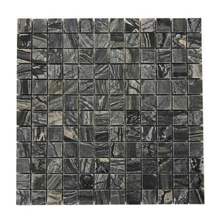 Midnight Glacier | 1x1 in. Straight Joint Mosaic | Honed