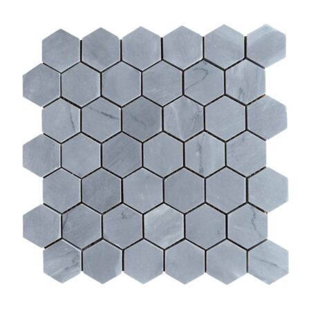 Bardiglio (Medium) | Marble - 2x2 in. Hexagon Mosaic | Honed