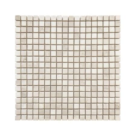 Botticino | Marble - 5/8x5/8 in. Straight Joint Mosaic | Tumbled