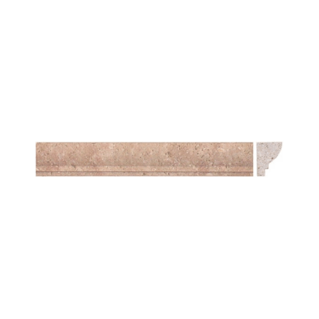 Sunstone | Limestone - 1.5x1.125x12 in. Type D Chair Rail Moulding | Honed/Antiqued