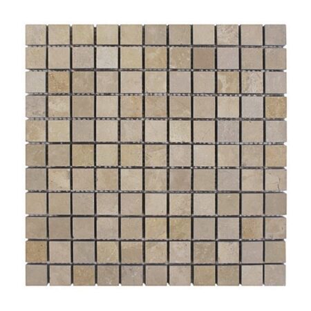 Gold Lagoon | Limestone - 1x1 in. Straight Joint Mosaic | Honed