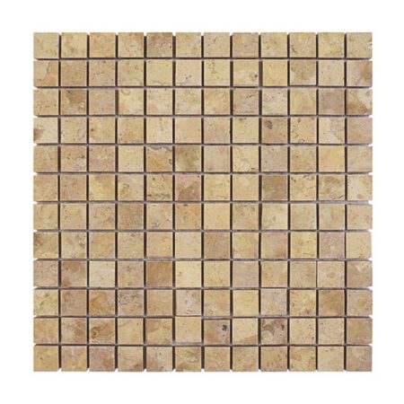 Dore Royal | Limestone - 1x1 in. Straight Joint Mosaic | Honed