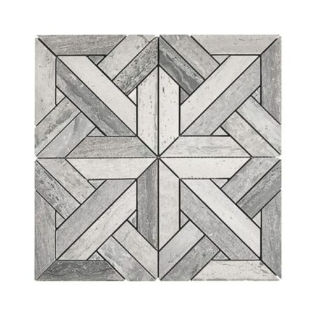 Blue Stratta | Limestone - Parquet 1 Mosaic | Honed