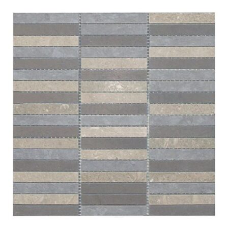 Blue Lagoon | Stacked Mosaic w/ Gold Lagoon & Calacatta Gold Marble | Honed