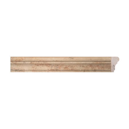 Rosa Scabas | Travertine - 1.75x12 in. France Chair Rail Moulding | Honed