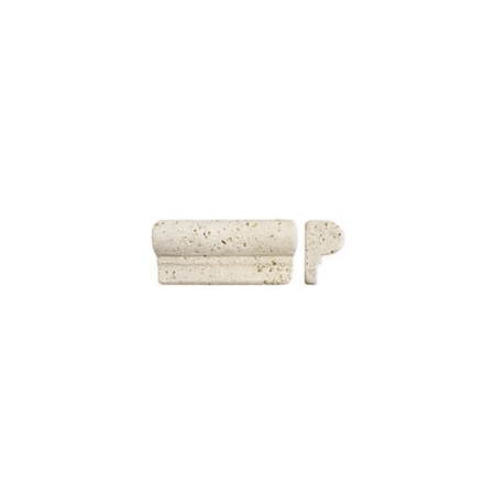 Pearl (Chiaro) | Travertine - 1.75x4 in. France Chair Rail Moulding | Tumbled