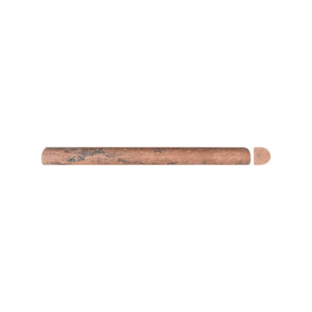 Red Mexican | Travertine - 1x12 in. Pencil Moulding | Honed