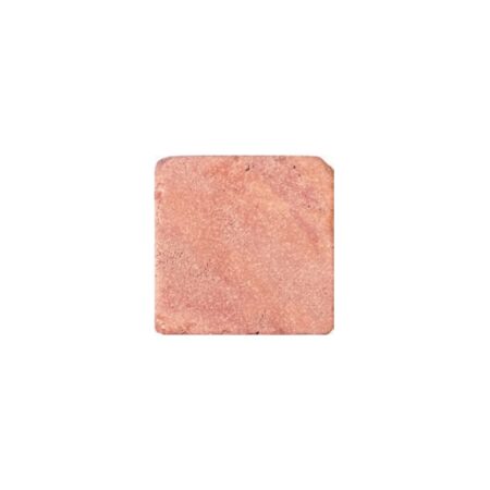 Persian Red | Travertine - 4x4 in. Field Tile | (Vein-cut) Tumbled