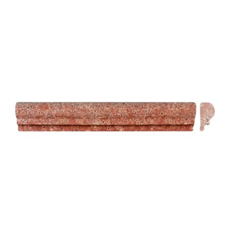 Persian Red | Travertine - 2x12 in. Type B Chair Rail Moulding | Honed