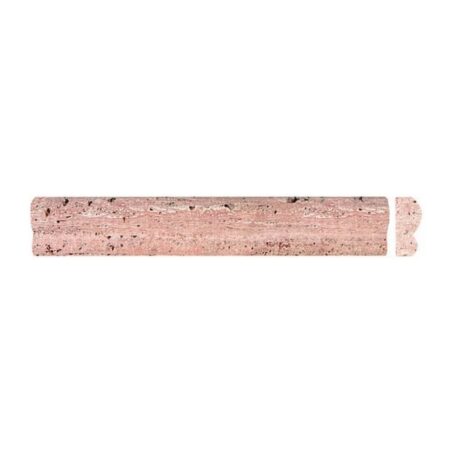 Persian Red | Travertine - 2x12 in. Dune Chair Rail Moulding | Antiqued