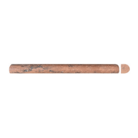 Persian Red | Travertine - 3/4x12 in. Pencil Moulding | Unfilled & Antiqued/Honed