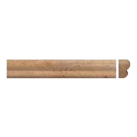 Persian Gold | Travertine - 3/4x12 in. Dune Chair Rail Moulding | Honed, Antiqued & Unfilled