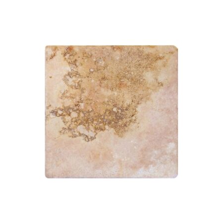 Peach | Travertine - 12x12 in. Field Tile | Tumbled & Antiqued