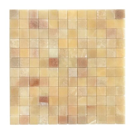 Rainbow Onyx | 1x1 in. Straight Joint Mosaic | Polished