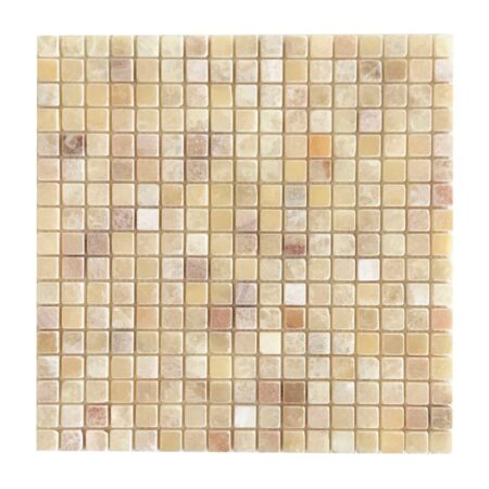 Rainbow Onyx | 5/8x5/8 in. Straight Joint Mosaic | Tumbled