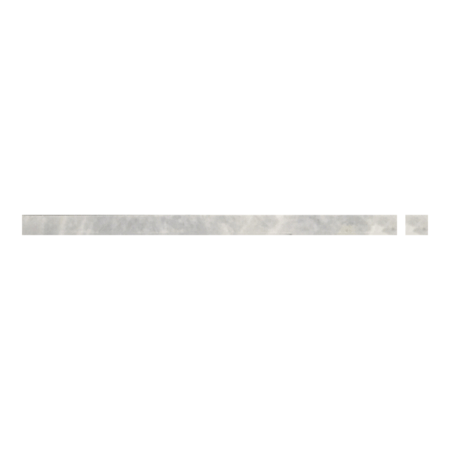 Grey Mist | Marble - 5/8x12 in. Flat-Square Liner Moulding | Honed