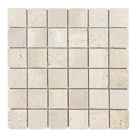 Durango | Travertine - 2x2 in. Straight Joint Mosaic | Tumbled