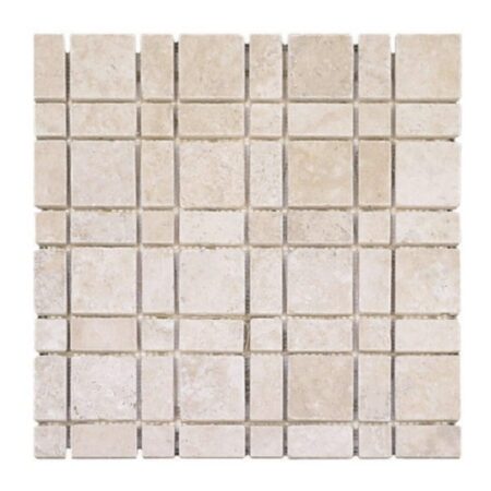 Durango | Travertine - Pattern B Mosaic | Tumbled