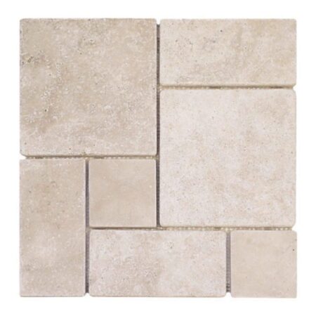 Durango | Travertine - Pattern D Mosaic | Tumbled