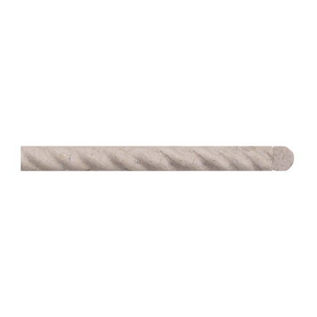 Aztec | Travertine - 12 in. Rope Moulding | Honed
