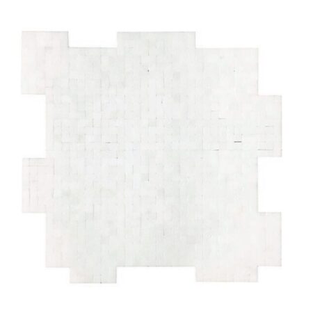 White Thassos | 3/8x3/8 in. Interlocking Tight Joint Mosaic | Polished
