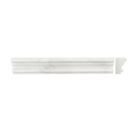White Statuary | Marble - 1.75x12 in. France Chair Rail Moulding | Honed/Polished