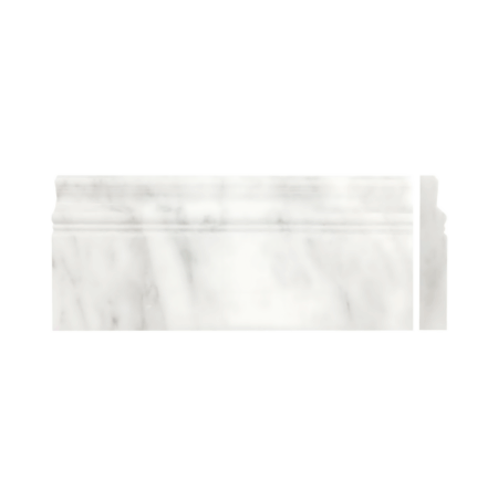 White Statuary | Marble - 5x12 in. Base Moulding | Honed/Polished