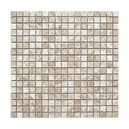 Brown Emperador (Light) | 5/8x5/8 in. Straight Joint Mosaic | Polished
