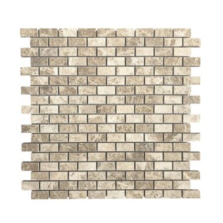Brown Emperador (Light) | 5/8x1 in. Brick Mosaic | Polished