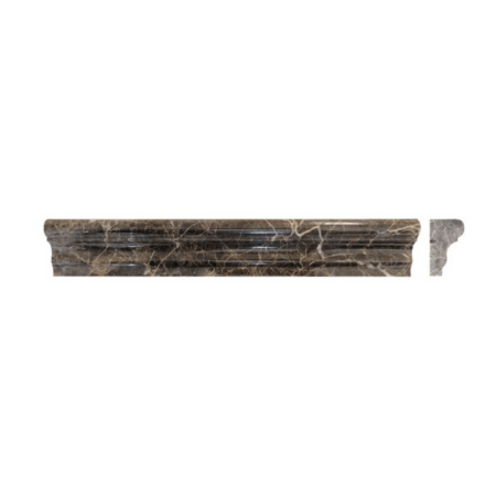 Brown Emperador (Dark) | 12 in. Chair Rail Moulding | Polished