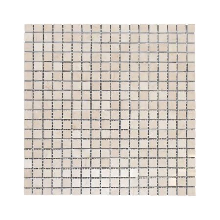 Crema Marfil | 5/8x5/8 in. Straight Joint Mosaic | Polished