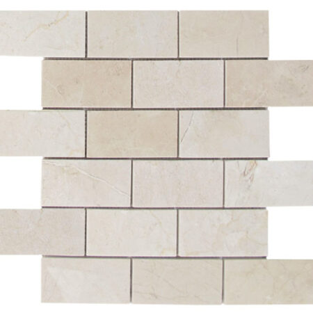 Crema Marfil | 2x2 in. Brick Joint Mosaic | Polished Mosaic/Loose Tile
