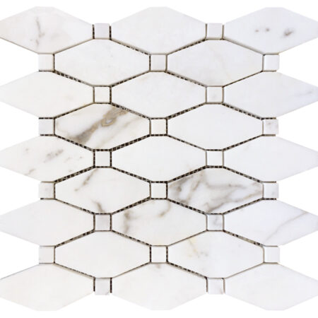 Calacatta | Marble - Oblong Octagon Mosaic | Polished