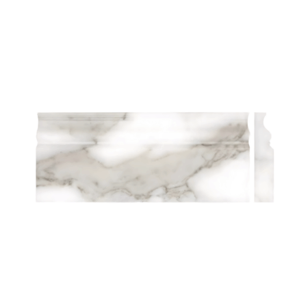 Calacatta | Marble - 5x12 in. Base Moulding | Honed/Polished
