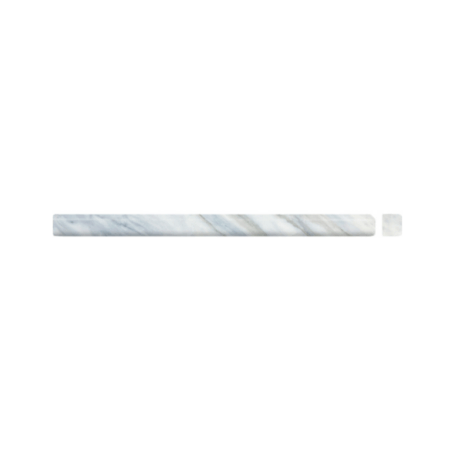 Calacatta Bluette | Marble - 12 in. Flat-Square Liner Moulding | Honed