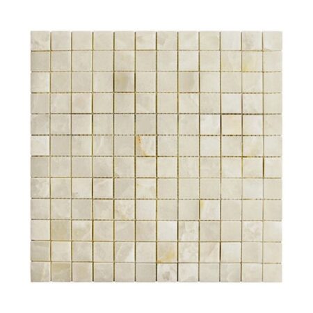 Persian Vanilla Gold | Onyx - 1x1 in. Straight Joint Mosaic | Premium Polished