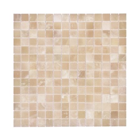 Persian Vanilla Gold | Onyx - 3/4x3/4 in. Straight Joint Mosaic | Premium Polished