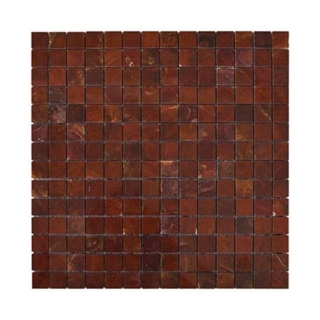 Red & Gold Multicolor | Onyx - 3/4x3/4 Straight Joint Mosaic | Polished