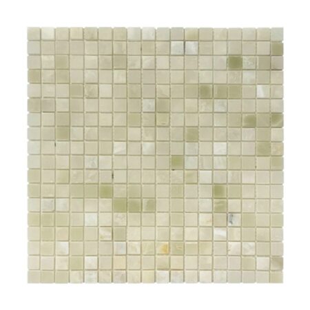 Green Persian Pistachio (Premium) | Onyx - 5/8x5/8 in. Straight Joint Mosaic | Polished