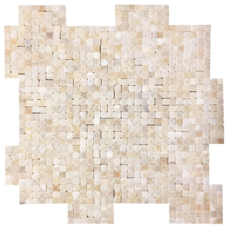 Golden Honey | Onyx - 3/8x3/8 in. Straight Joint (Tight Joint) Mosaic | Tumbled