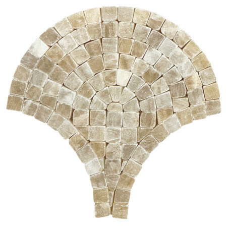 Golden Honey | Onyx - 8 in. Fan Mosaic | Tumbled
