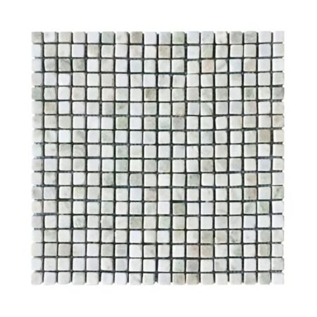 Alba Chiaro | Onyx - 5/8x5/8 in. Straight Joint Mosaic | Tumbled