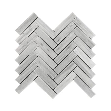 Greige Elegant | Marble- 1x4 in. Herringbone Mosaic | Polished