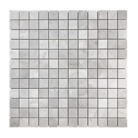 Silver Pearl | Marble - 1x1 in. Straight Joint Mosaic | Honed