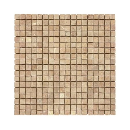 Giallo Reale | Marble - 5/8x5/8 in. Straight Joint Mosaic | Tumbled