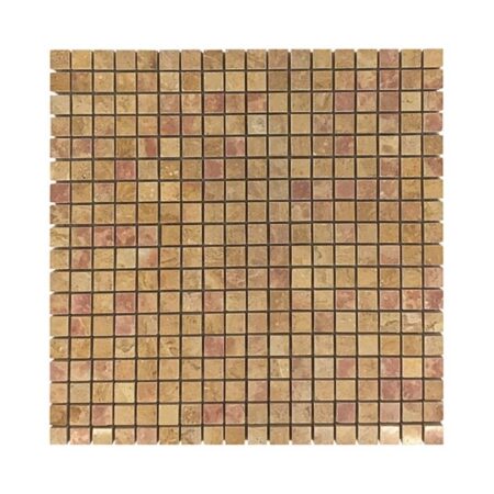 Giallo Reale | Marble - 5/8x5/8 in. Straight Joint Mosaic | Polished