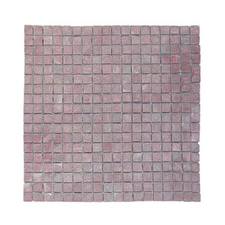 Rosso Laguna | Marble - 5/8x5/8 in. Straight Joint Mosaic | Tumbled
