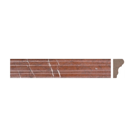 Maroon | Marble - 1.75x12 in. Chair Rail Moulding | Polished