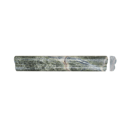 Rainforest Green | Marble - 2x12 in. Dune Chair Rail Moulding | Polished
